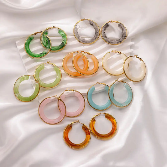 カラーグローフープピアス　8色【予約商品】