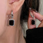 Midnight Edge Earrings Silver [Pre-order item]