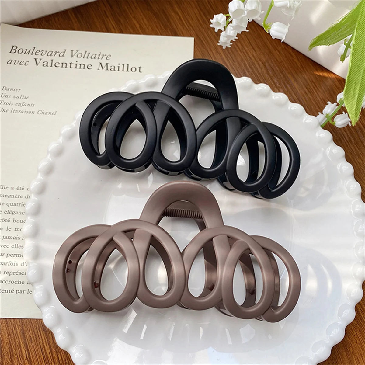 スパイラルライン・ヘアクリップ 4色【予約商品】
