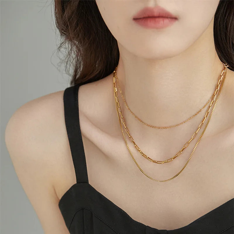 3-Layer Necklace Gold [Fast Shipping]