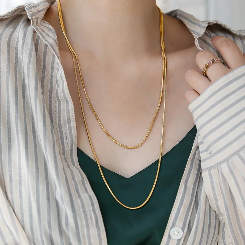 Double Glow Necklace Silver/Gold [Outlet Item]