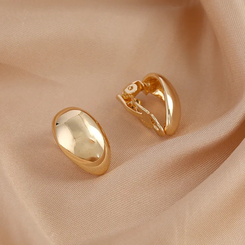 Luminous Oval Earrings Gold/Silver [Pre-order item]