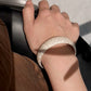 Shining Textured Bangle Silver [Pre-order Item]