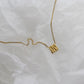 Square charm necklace Gold/Silver [Pre-order item]