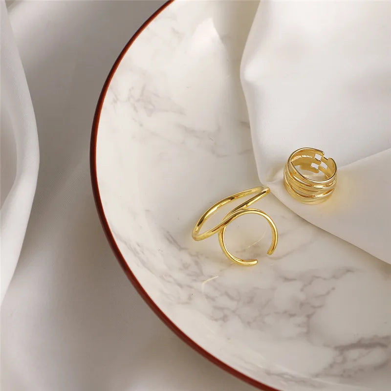 Luxury Band Ring Set Gold/Silver [Pre-order item]