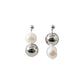 Pearl &amp; Mirror Ball Earrings Silver [Pre-order Item]