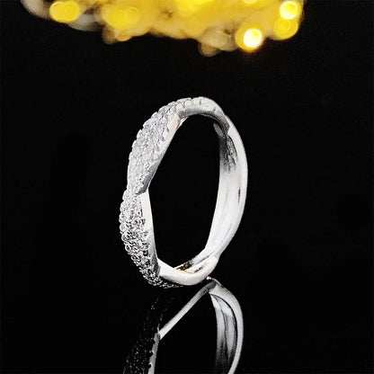 ヴィンテージVカットジルコンリング シルバー／ローズゴールド【スピード配送】