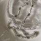 Silver Skull Accent Necklace Silver [Pre-order item]