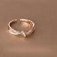 Cross Ribbon S925 Zircon Ring Silver/Rose Gold [Pre-order Item]