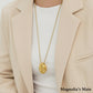 Oval one-point necklace gold/silver [Fast delivery]