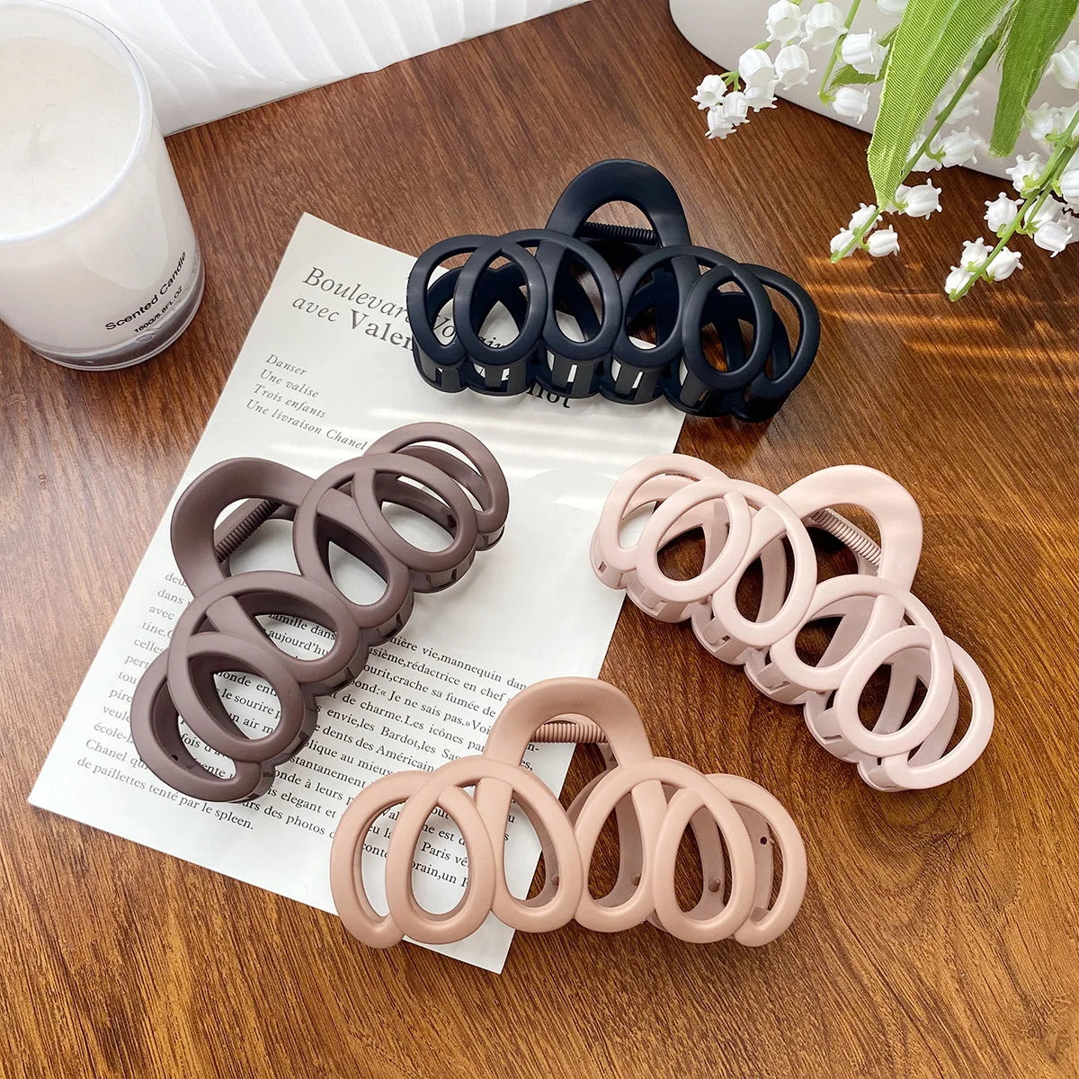 スパイラルライン・ヘアクリップ 4色【予約商品】