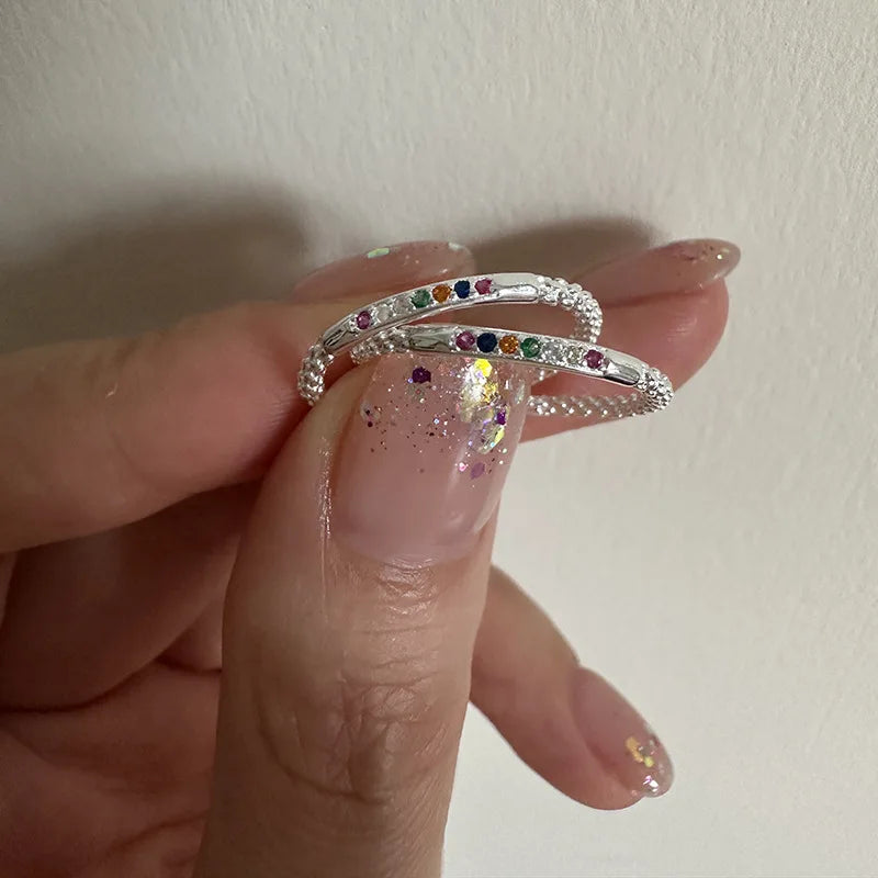 Rainbow Moonstone Silver Ring [Pre-order Item]