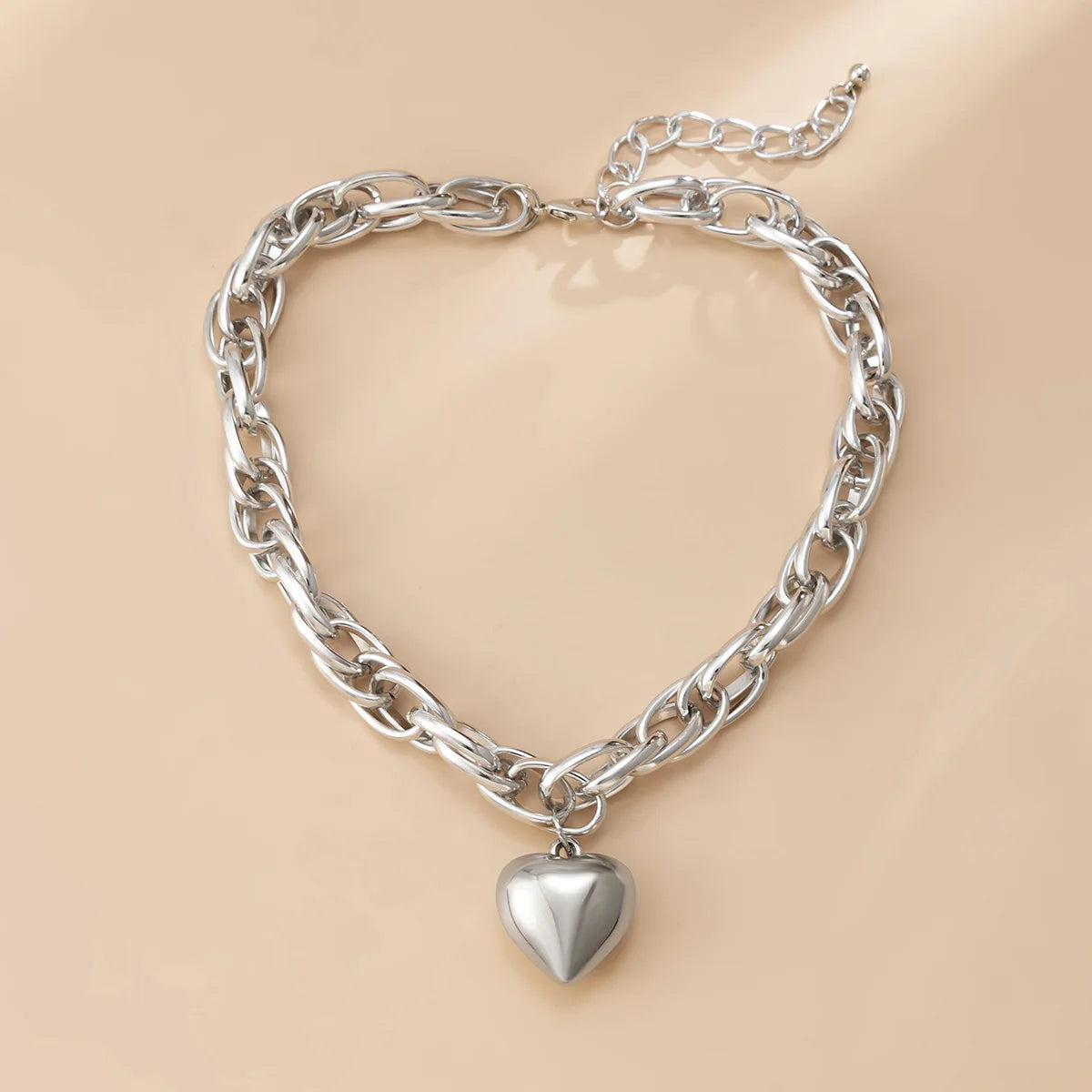 Classic Heart Chain Necklace Silver/Gold [Pre-order Item]