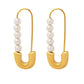 Pin pearl earrings gold/silver [Pre-order item]