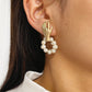 Hand Motif Freshwater Pearl Earrings Gold [Pre-order Item]