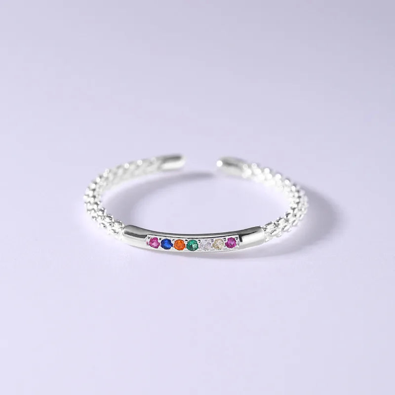 Rainbow Moonstone Silver Ring [Pre-order Item]