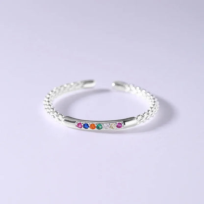 レインボームーンストーン シルバーリング【予約商品】