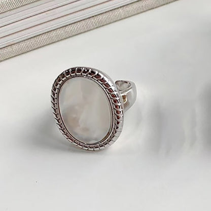 Oval Shell Ring Gold/Silver [Fast Shipping]