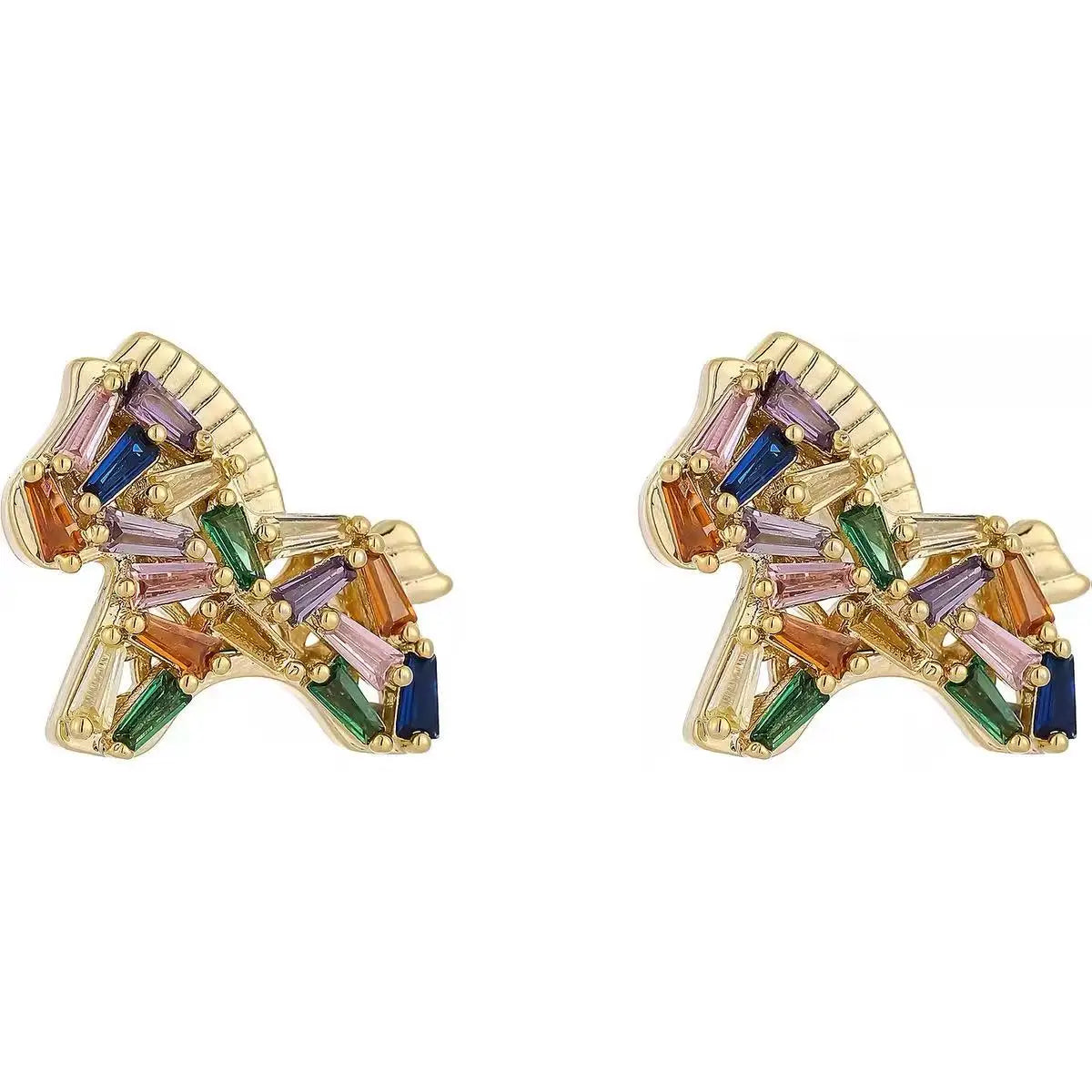 マルチカラー ホースモチーフアクセサリー｜ネックレス・ピアス【予約商品】