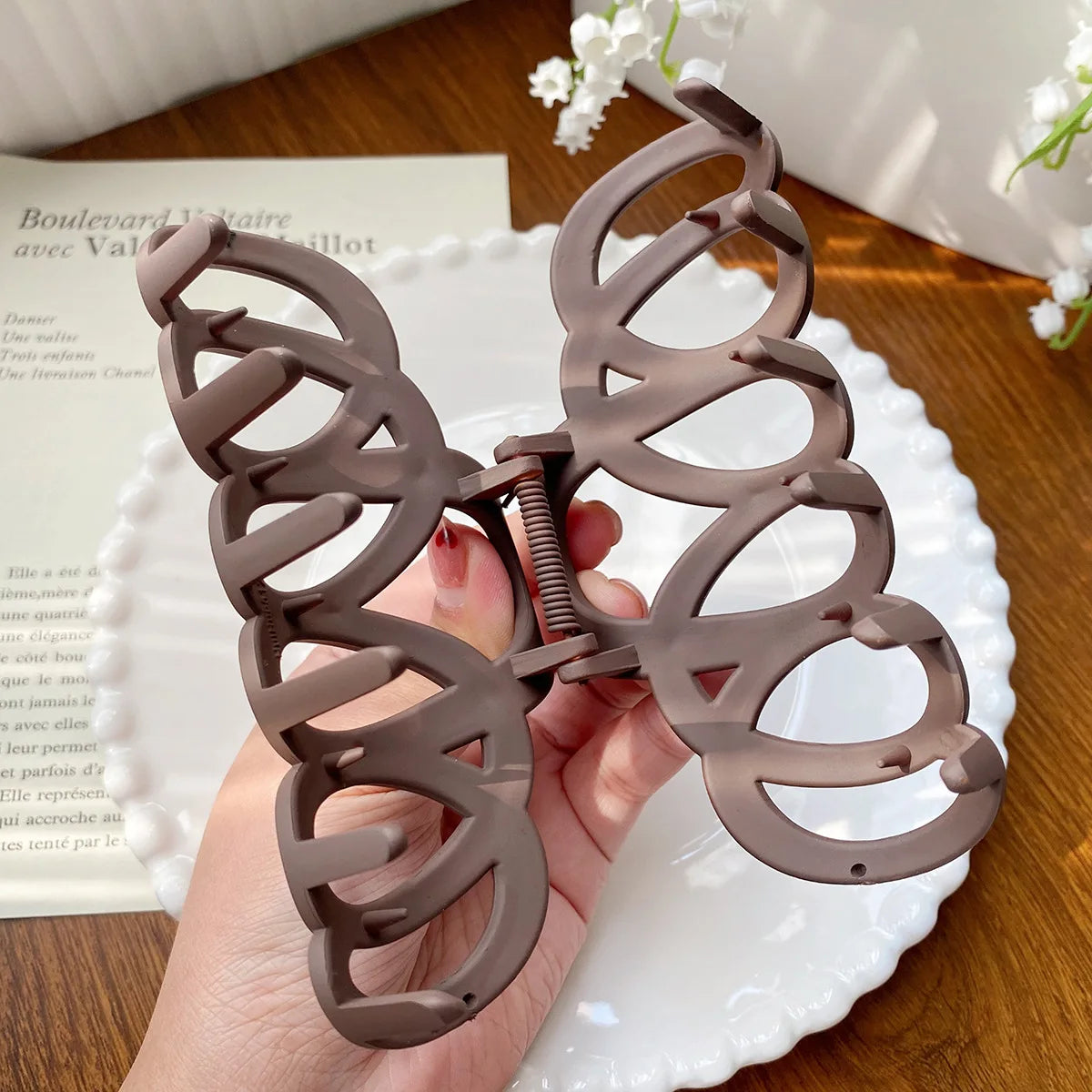 スパイラルライン・ヘアクリップ 4色【予約商品】