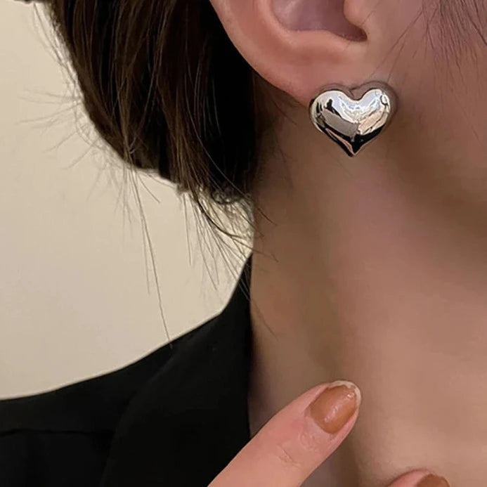 ハートスタッドピアス シルバー/ゴールド 【予約商品