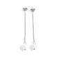 Long chain single freshwater pearl earrings in 3 colors [Pre-order item]