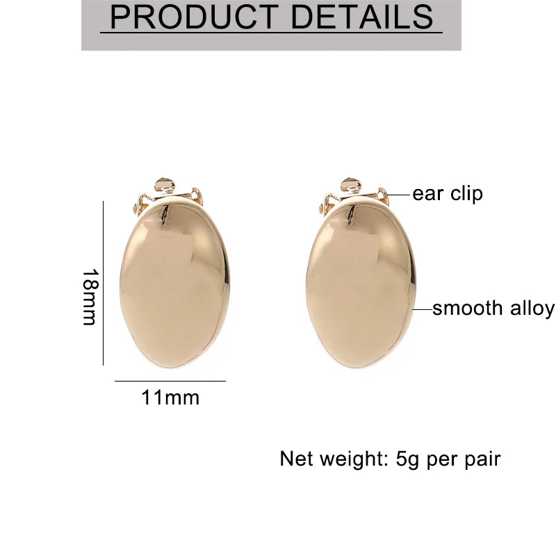 Luminous Oval Earrings Gold/Silver [Pre-order item]