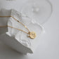 Leaf Sculpture Pearl Necklace Gold [Pre-order item]
