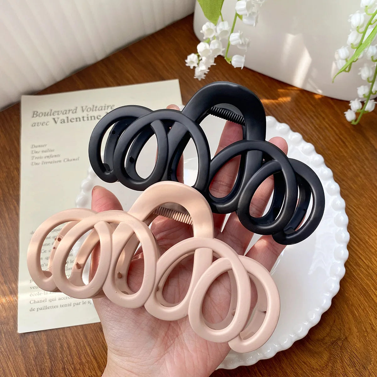 スパイラルライン・ヘアクリップ 4色【予約商品】