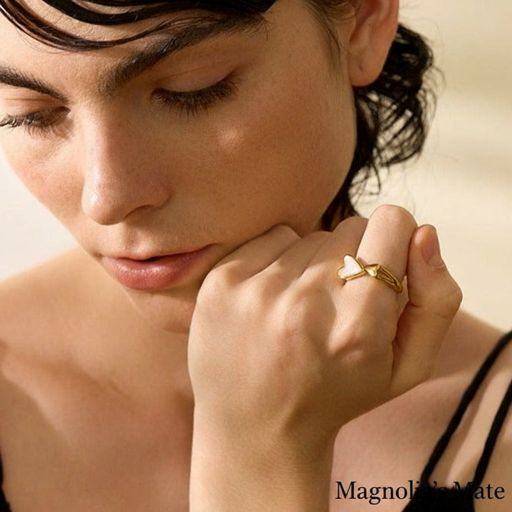 Double Heart Ring Gold/Silver [Fast Shipping]