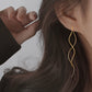 Elegant Wave Earrings Gold/Silver [Pre-order Item]