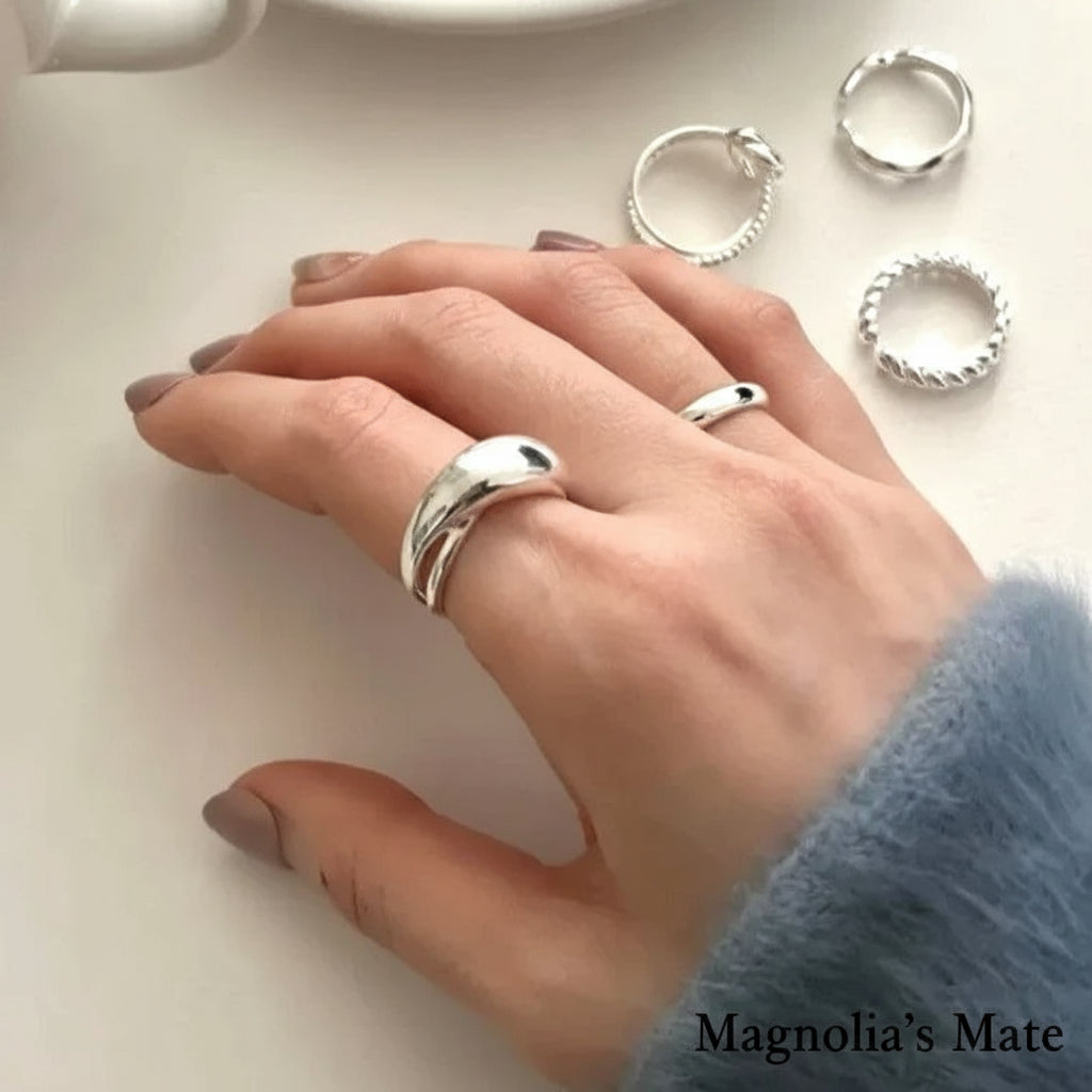 Cross Drop Form Ring Gold/Silver [Fast Shipping]