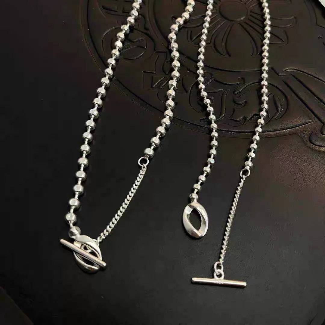 Minimal T Silver Chain Necklace [Pre-order item]