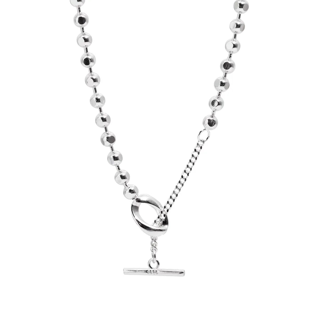 Minimal T Silver Chain Necklace [Pre-order item]