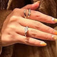 Elegant Curved Ring Set Gold [Pre-order Item]