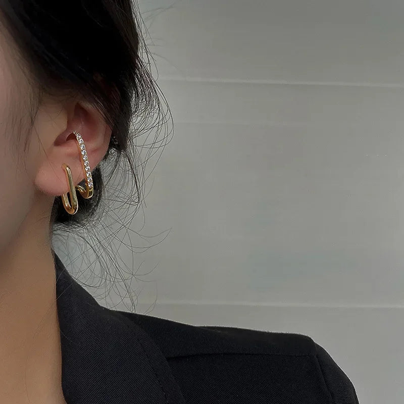 ツインスパークルフープピアス　【予約商品】