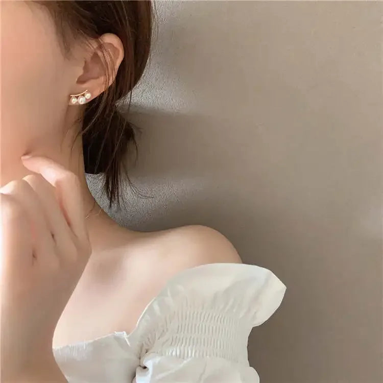 スリーパール　ピアス/イヤリング　ゴールド 【スピード配送】
