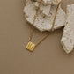 Square charm necklace Gold/Silver [Pre-order item]