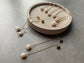 Long chain single freshwater pearl earrings in 3 colors [Pre-order item]