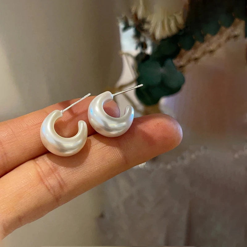 ミルキーボリュームフープピアス【スピード配送】