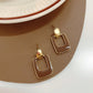 Modern Rectangle Earrings Brown [Pre-order Item]