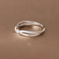 Cross Ribbon S925 Zircon Ring Silver/Rose Gold [Pre-order Item]