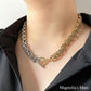 Two-tone heavy chain necklace [Fast delivery]