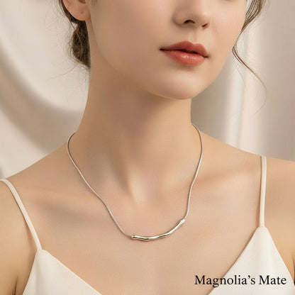 ニュアンスラインネックレス シルバー/ゴールド 【スピード配送