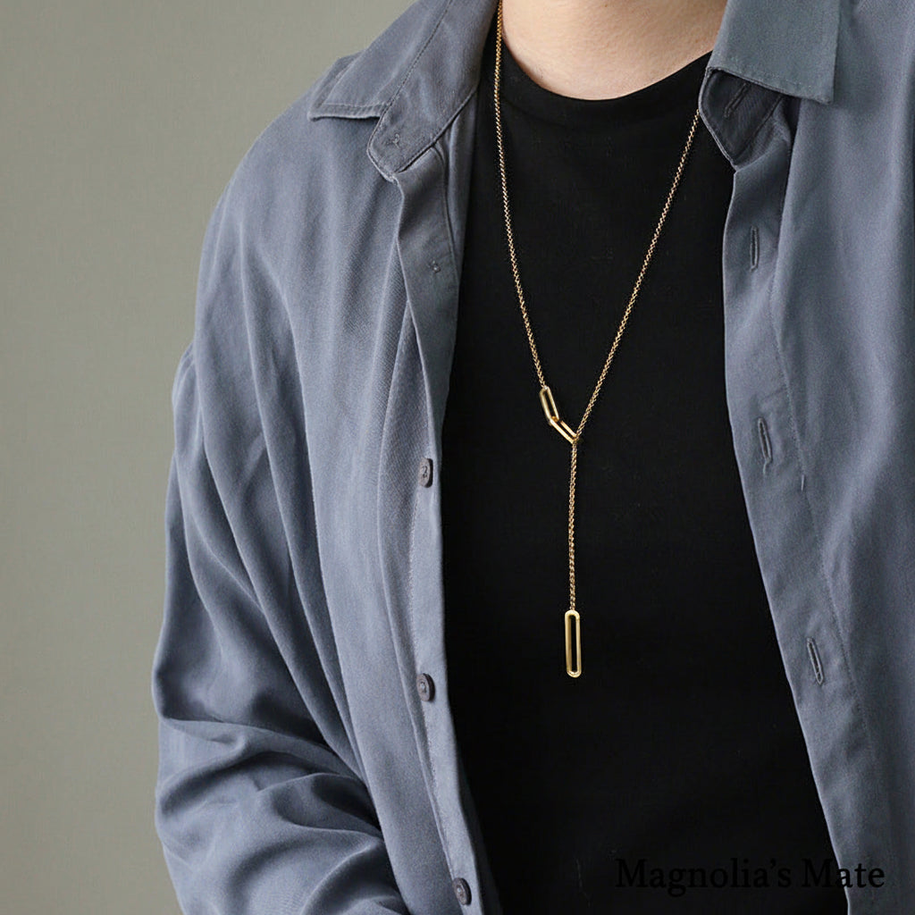 Minimal Mode Long Necklace Gold/Silver [Fast Shipping]