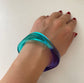 Clear Colorful Two-tone Bangle [Pre-order Item]