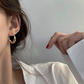 C Drop Earrings Gold/Silver [Fast Shipping]