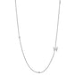 Initial &amp; Stone Necklace Silver/Gold [Pre-order Item]
