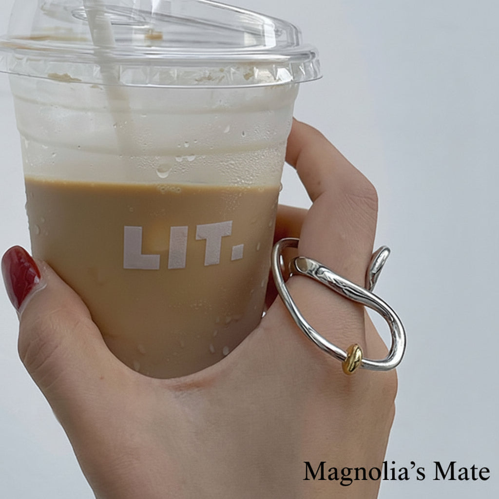 Snake Curve Ring Gold/Silver [Fast Shipping]