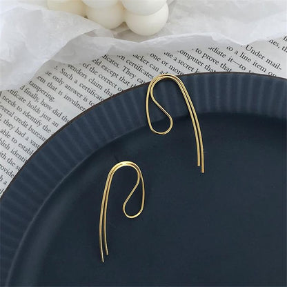 Folding String Earrings Gold/Silver [Outlet Item]